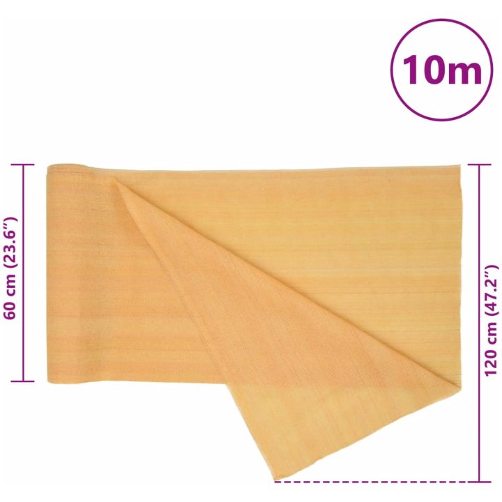 Insynsskyddsnät sand 1,2x10 m HDPE 195 g/m² vidaXL 1.2 x 10 m (195 g) – bild 8