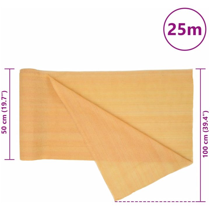 Insynsskyddsnät sand 1x25 m HDPE 150 g/m² vidaXL 1 x 25 m (150 g) – bild 8