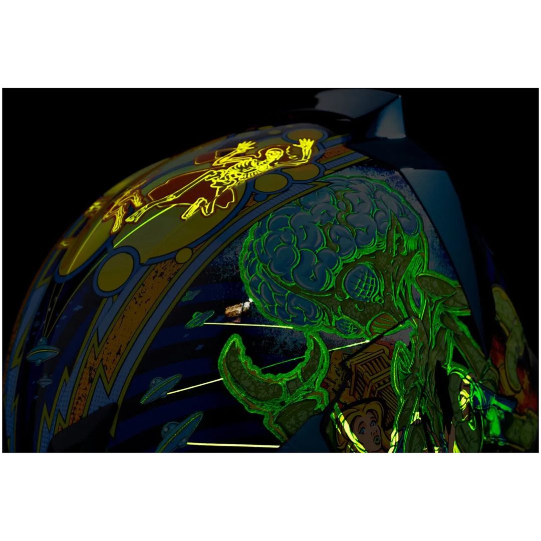 Integralhjälm Aflt Bug-blitz Blå ICON XS – bild 2