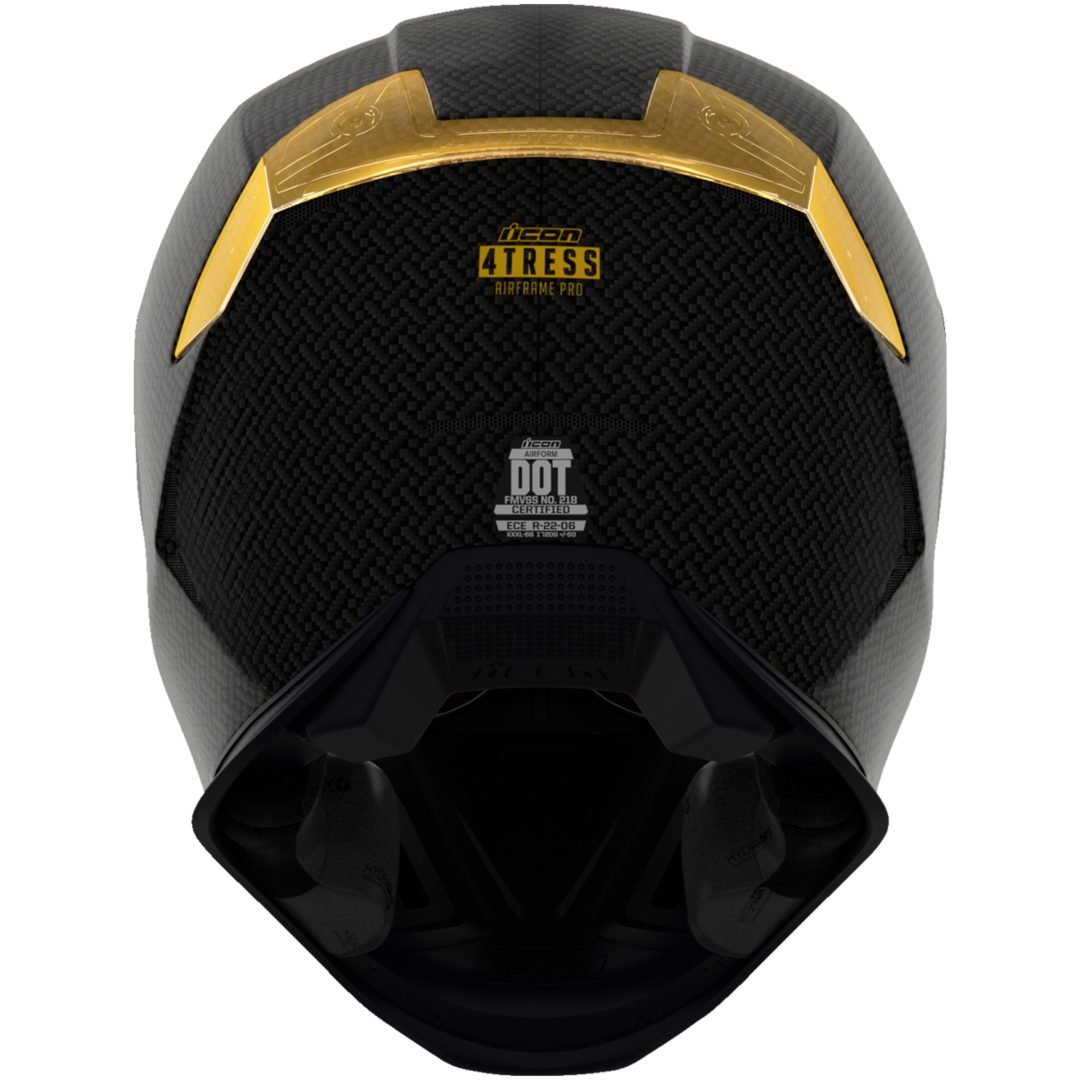 Integralhjälm Afp Carbon Tress Gul ICON Gul – bild 4