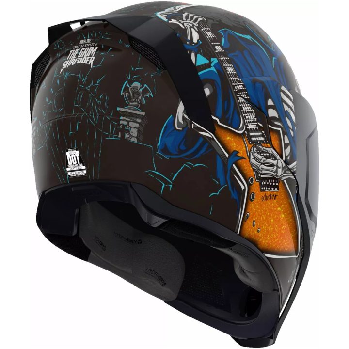 Integralhjälm Airflite™ Trick Or Street 4 Svart/blå/orange/röd/vit ICON Small – bild 4