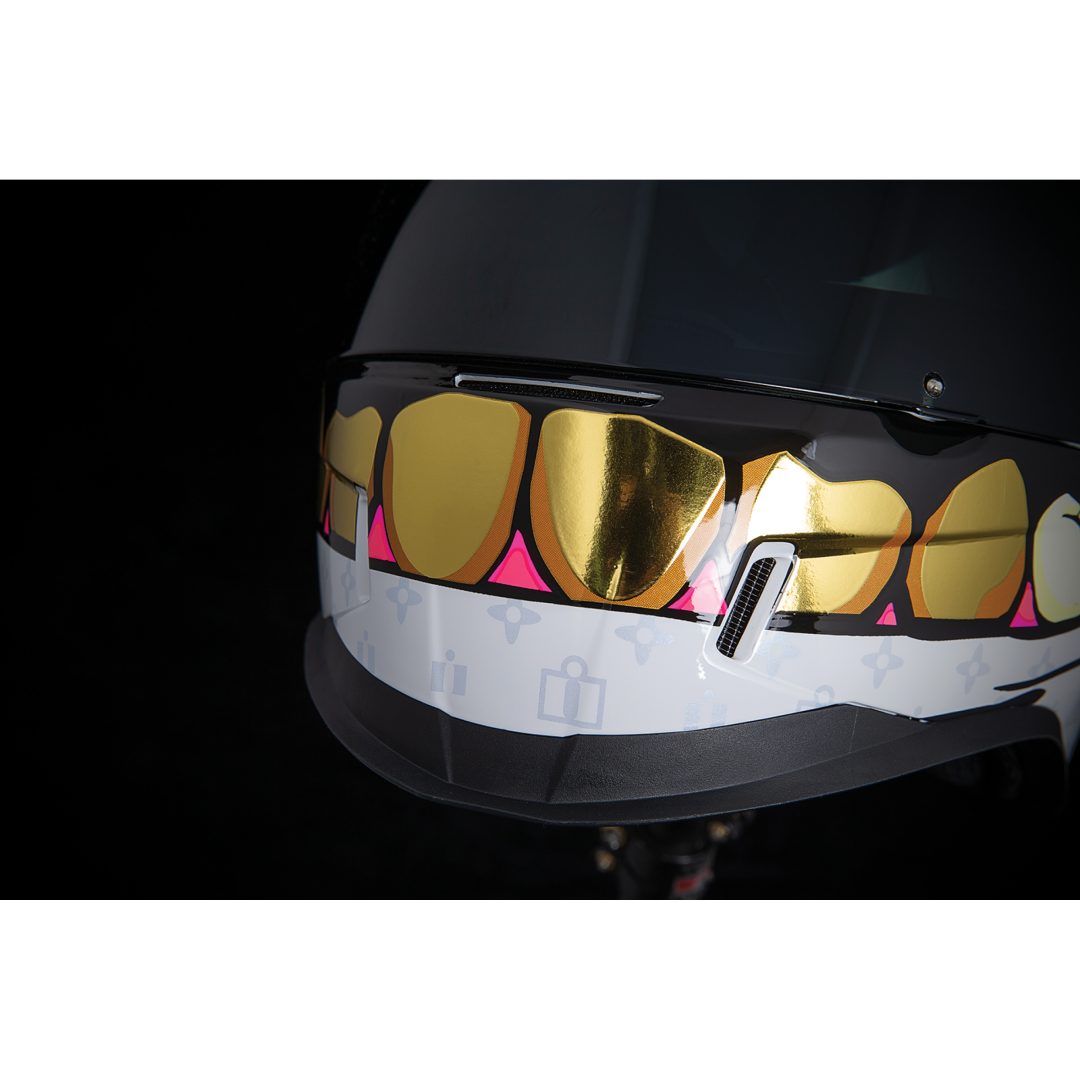 Integralhjälm Airform Grillz Guld/Vit ICON Medium – bild 14
