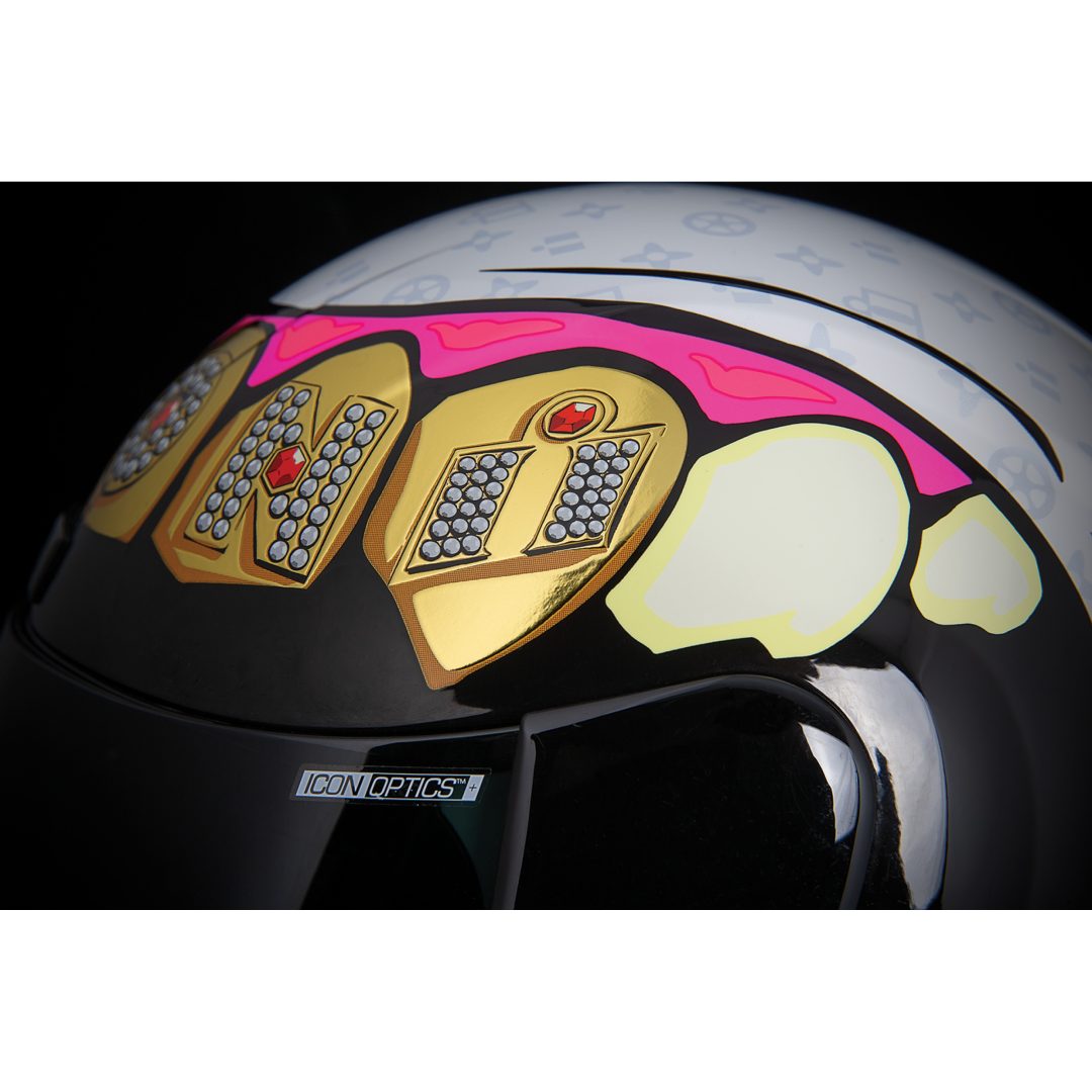 Integralhjälm Airform Grillz Guld/Vit ICON Medium – bild 4