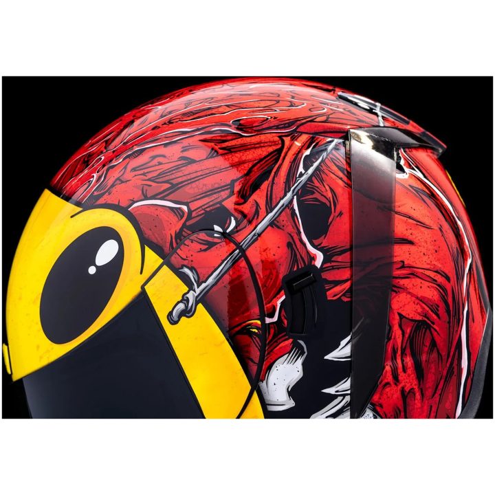 Integralhjälm Airform Röd/Gul ICON XS – bild 13