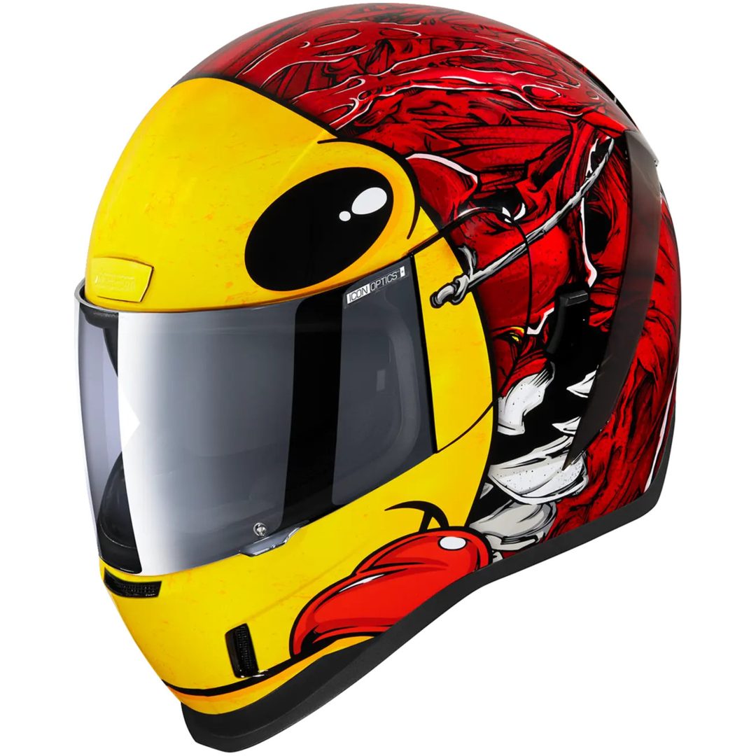 Integralhjälm Airform Röd/Gul ICON XS