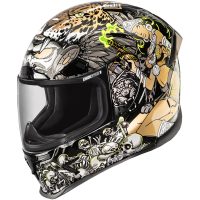 Integralhjälm Airframe Pro Aztec Nine Svart Guld Grön Vit Gul ICON