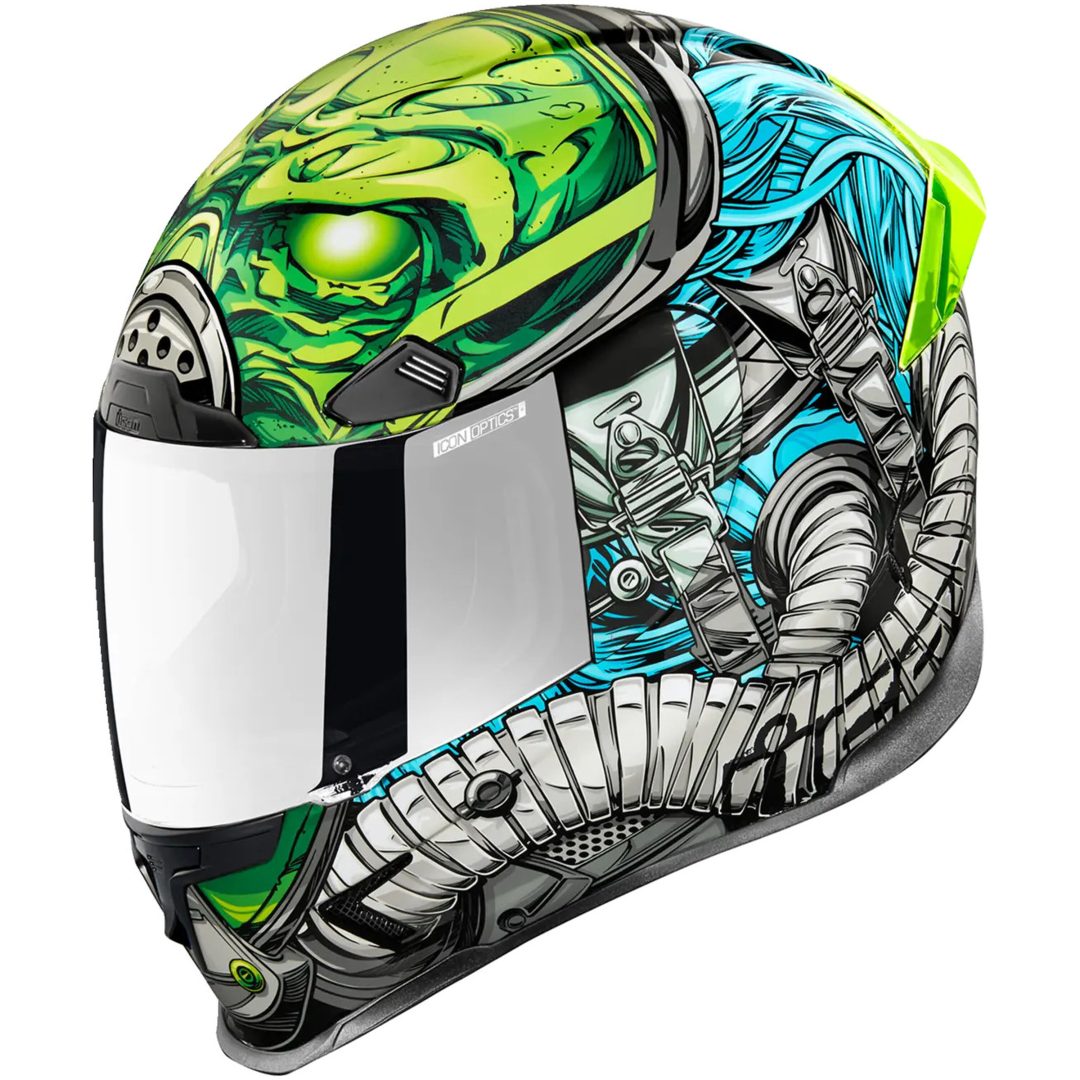 Integralhjälm Airframe Pro Outbreak Blå/Grön ICON XS