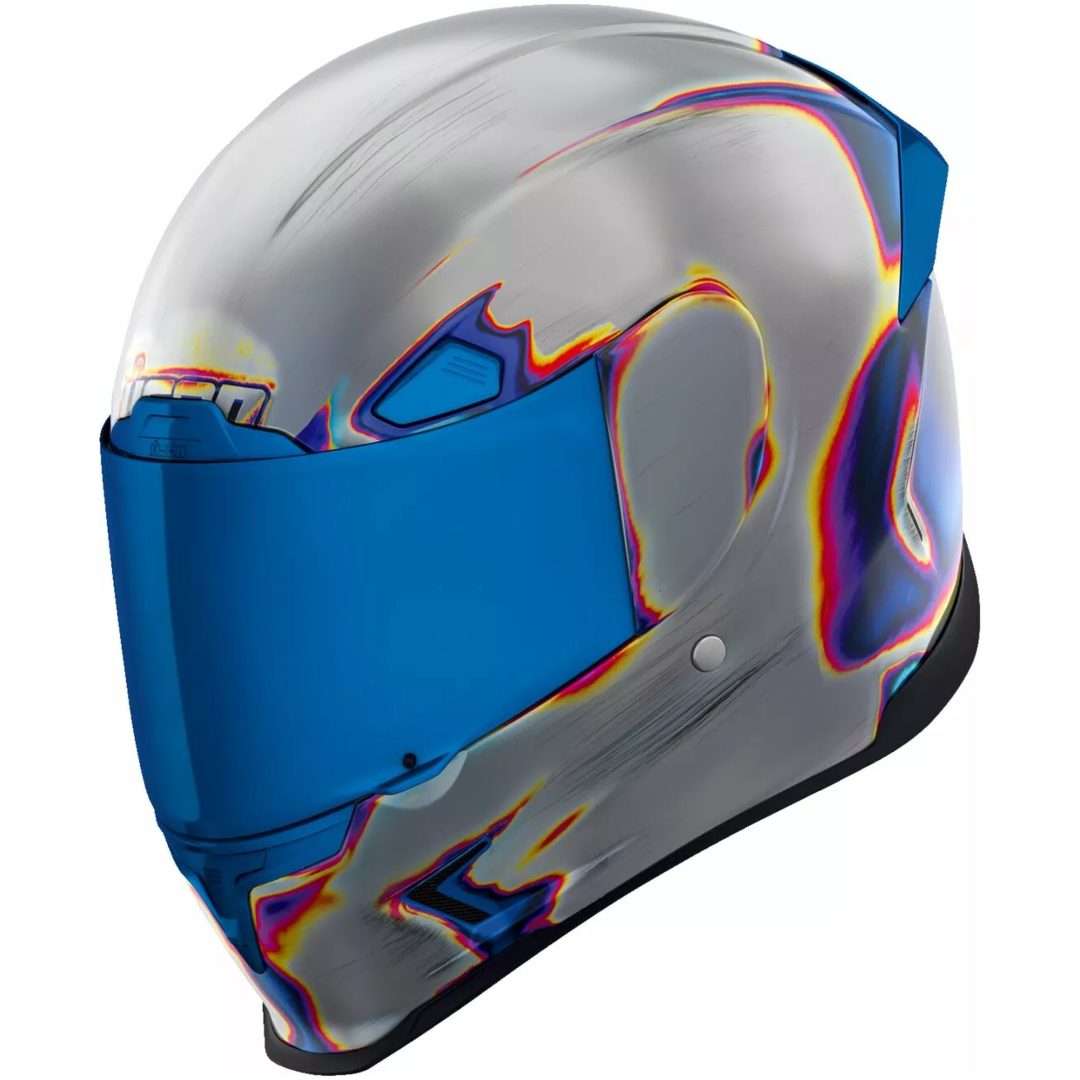 Integralhjälm Airframe Pro Re-entry Blå/röd/silver/gul ICON Small