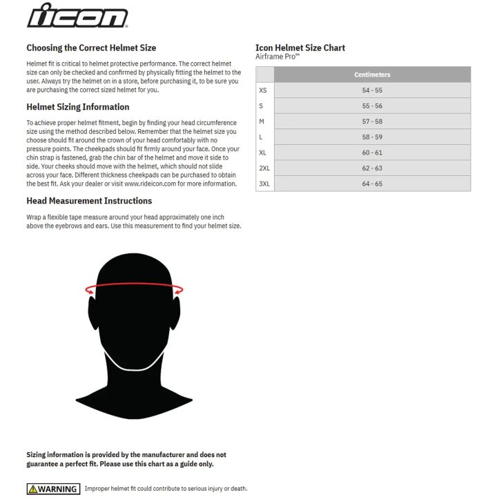Integralhjälm Airframe Pro Solid Vit Blank ICON XS – bild 7
