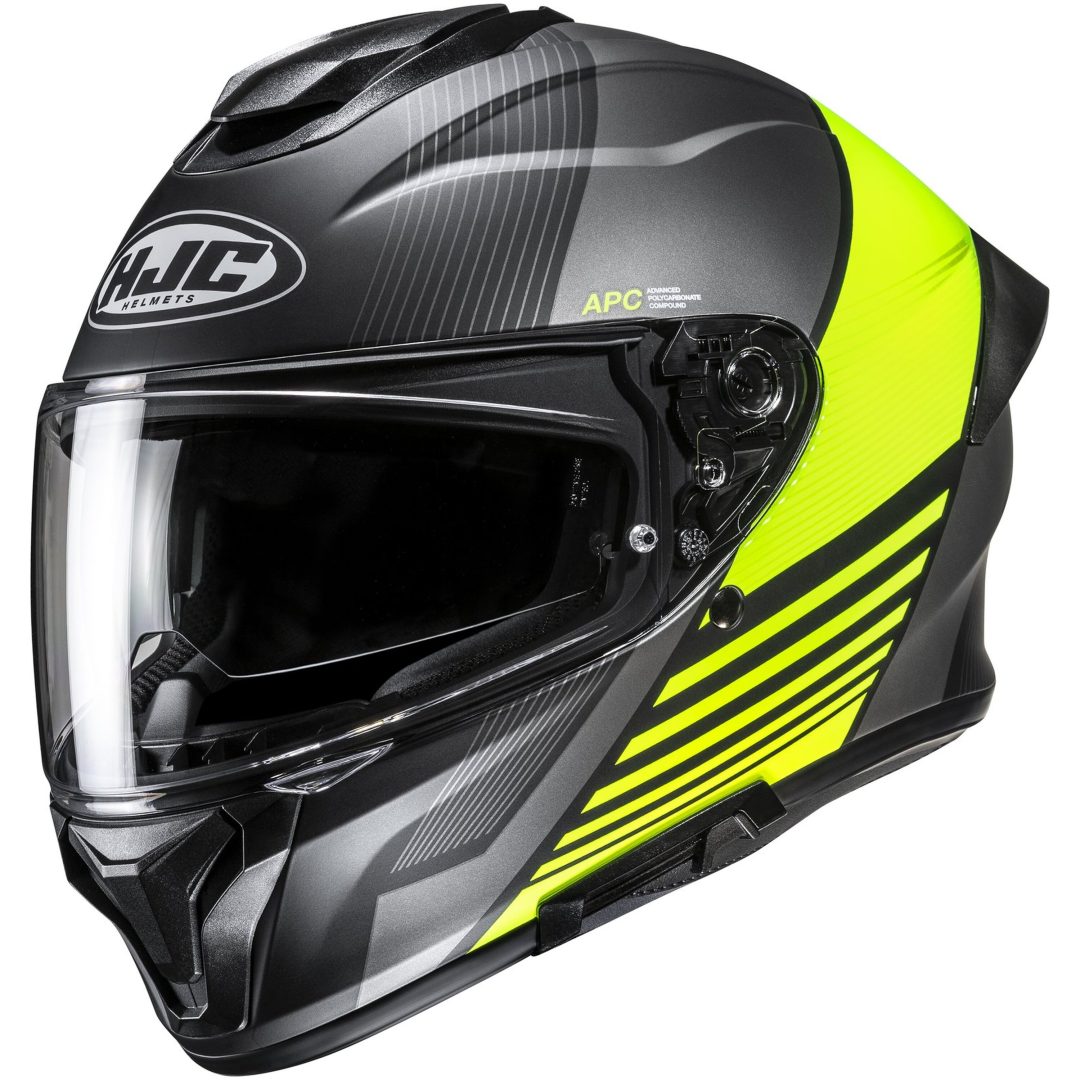 Integralhjälm C71 Morix Svart/Fluo Gul HJC