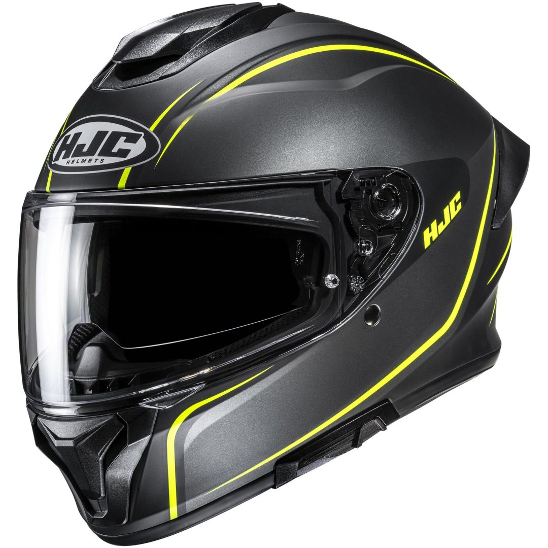 Integralhjälm C71 Quez Svart/Fluo Gul HJC