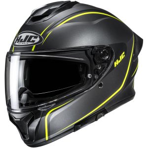 Integralhjälm C71 Quez Svart/Fluo Gul HJC