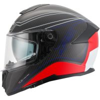 Integralhjälm Carbon Assen Vit Röd Blå Matt APEX