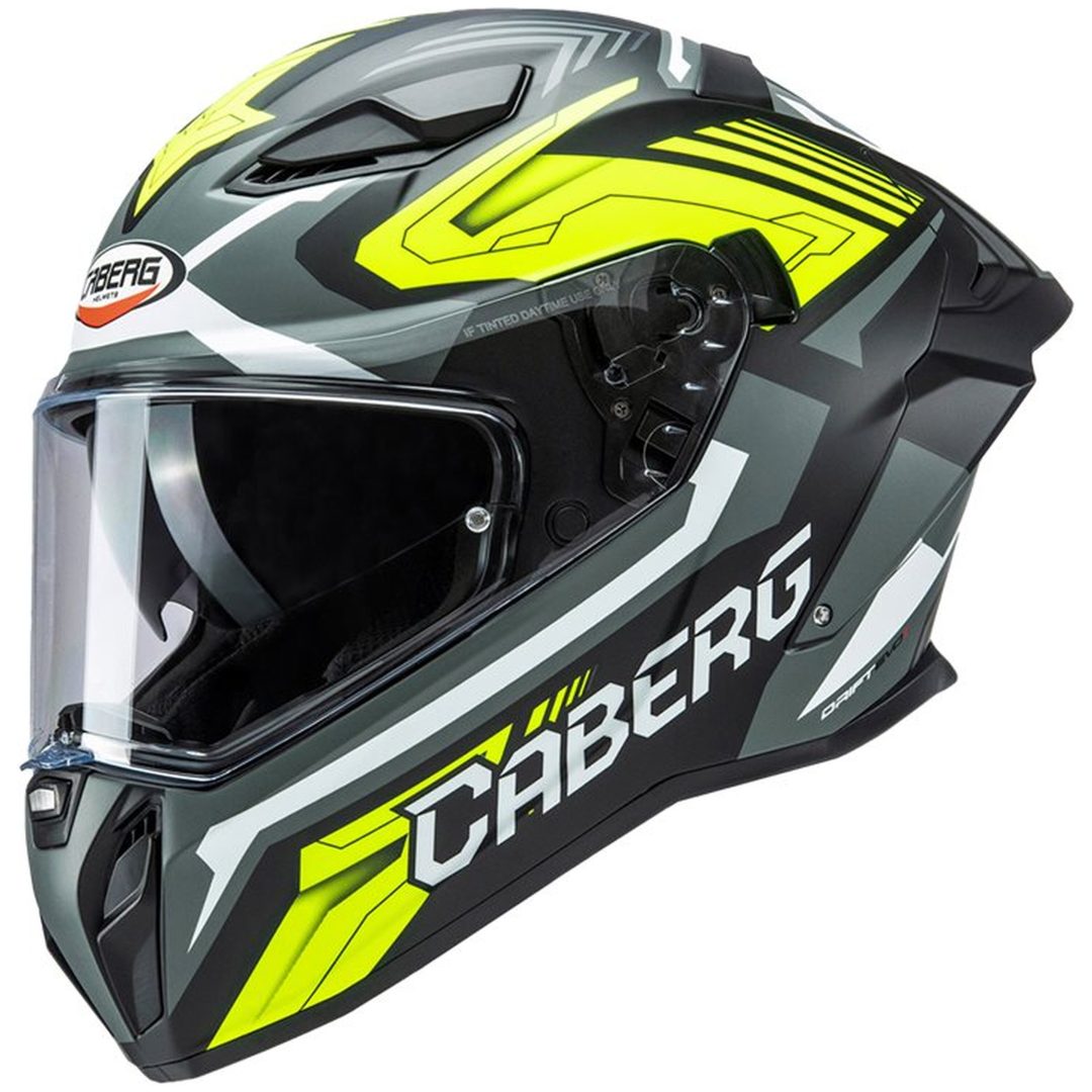 Integralhjälm Drift Evo Ii Jarama Matt Svart/grå/neongul Caberg XS