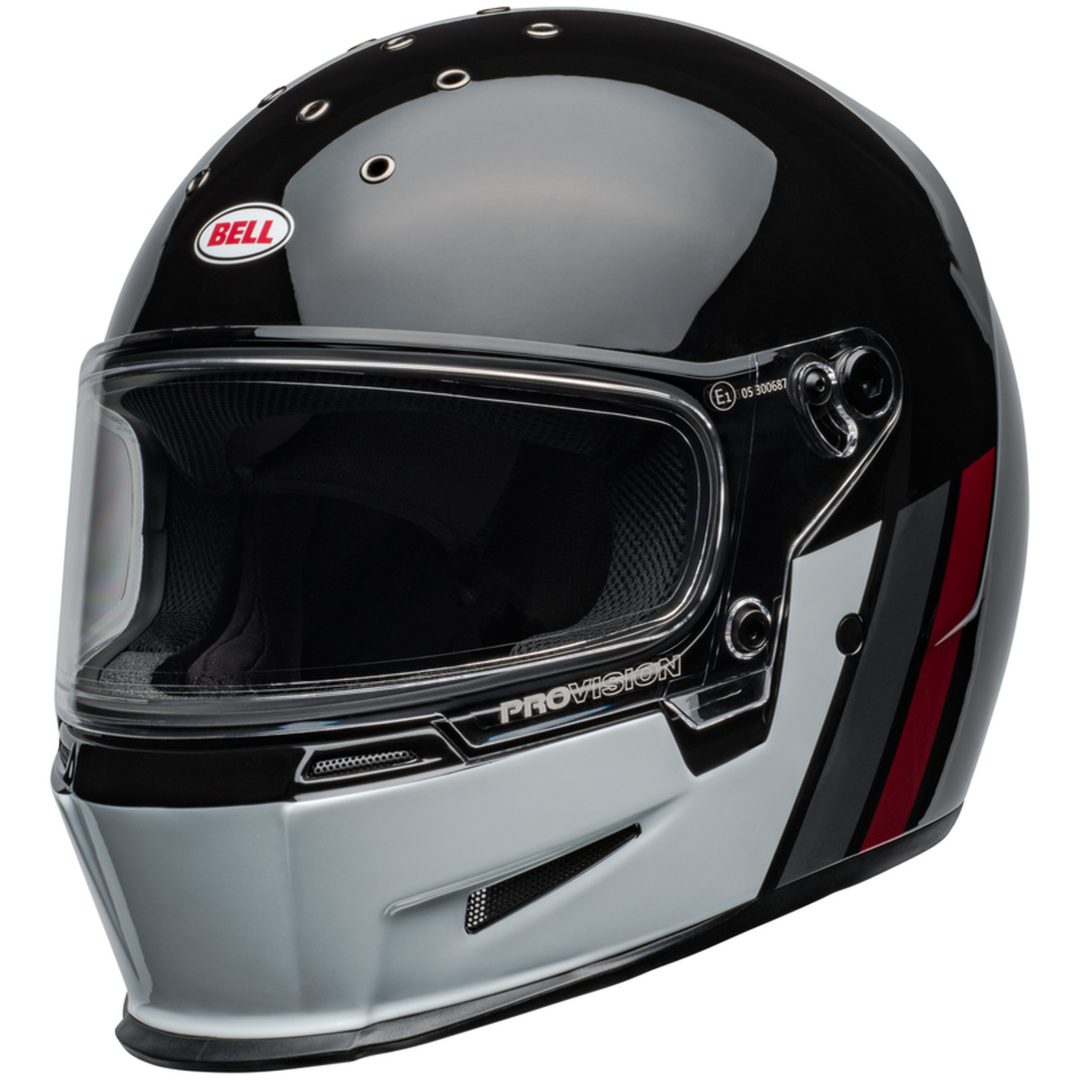 Integralhjälm Eliminator Gt Glans Svart/vit BELL s