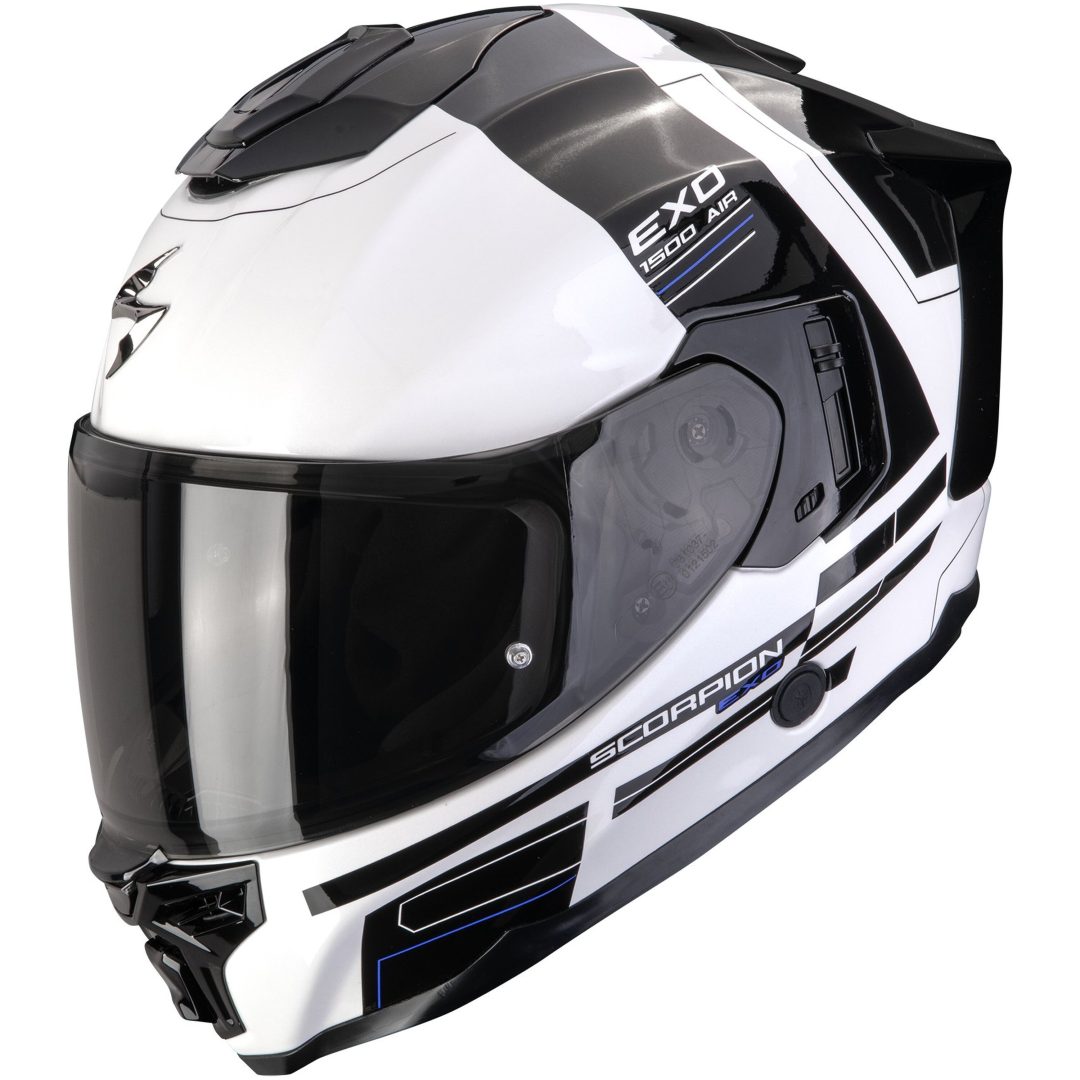 Integralhjälm EXO-1500 AIR DUAL Vit/Svart Scorpion