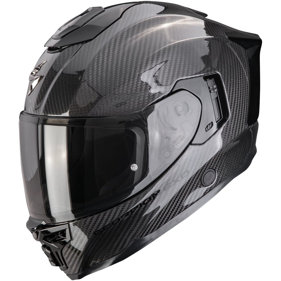 Integralhjälm EXO-1500 CARBON AIR Solid Svart Scorpion