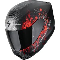 Integralhjälm EXO-391 Wolf Svart/Röd Matt Scorpion