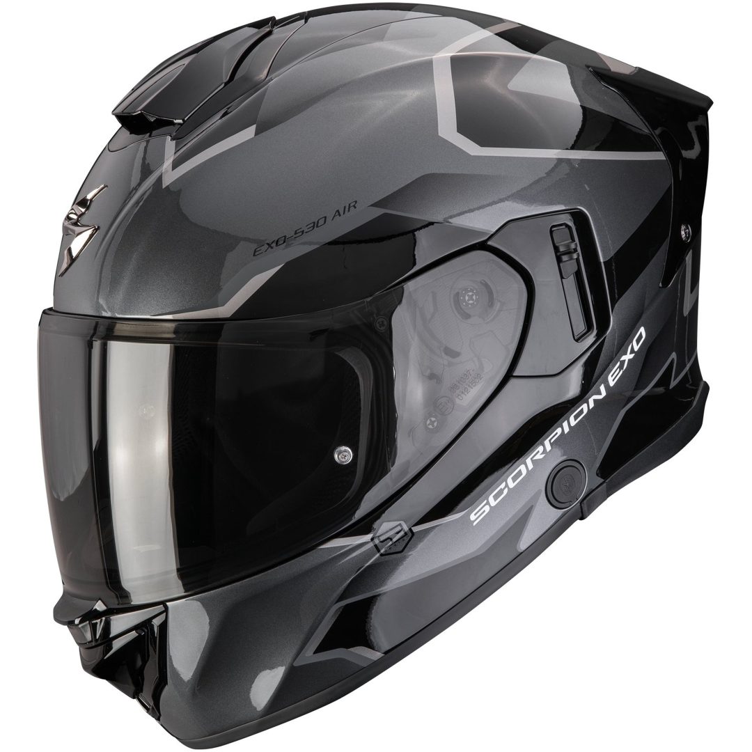 Integralhjälm EXO-530 AIR CLIP Silver/Svart Scorpion
