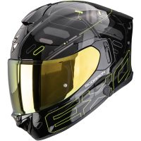 Integralhjälm EXO-530 AIR FOND Svart/Neon-gul Scorpion