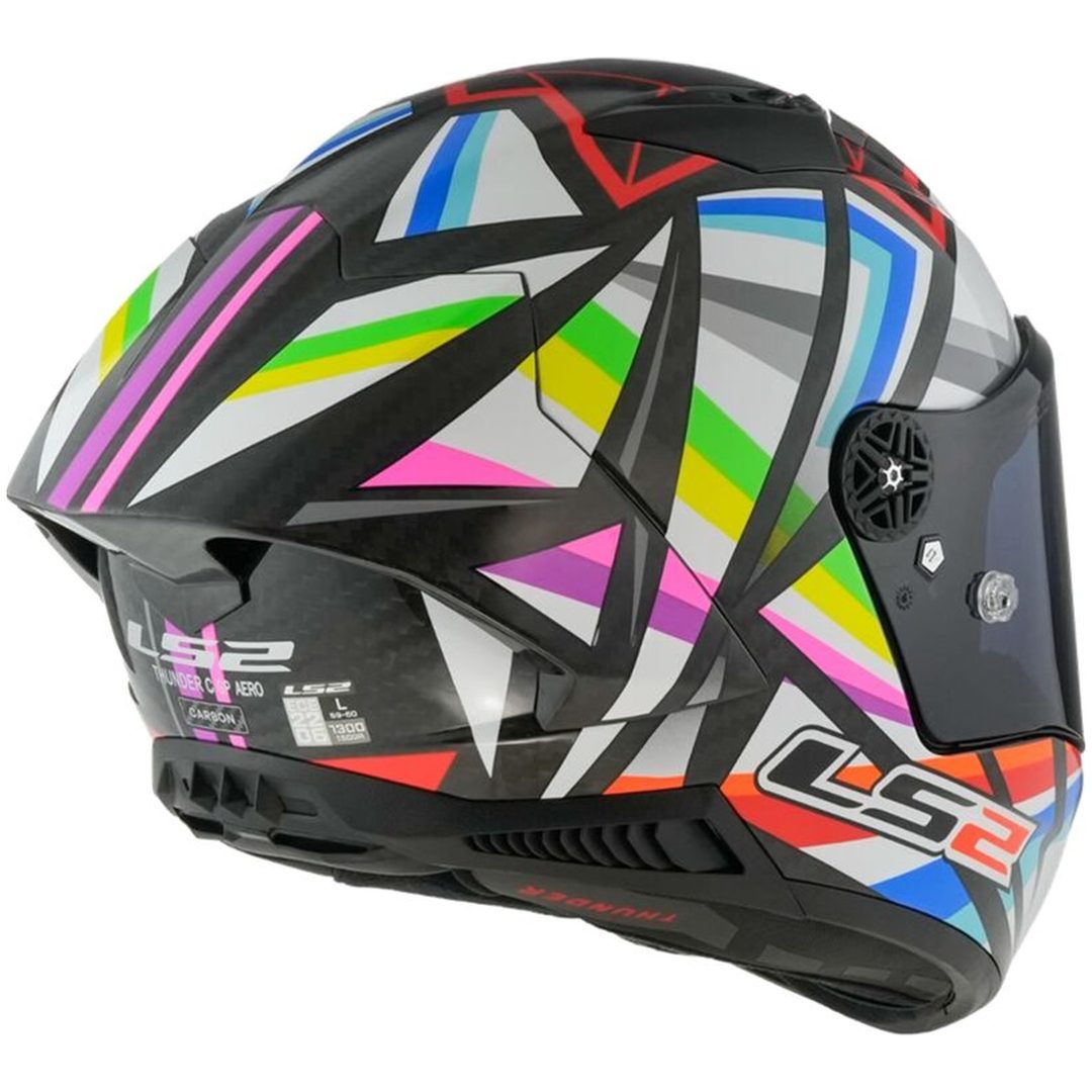 Integralhjälm Ff805 Thunder Carbon Gp Aero Flash Svart LS2 Large – bild 3