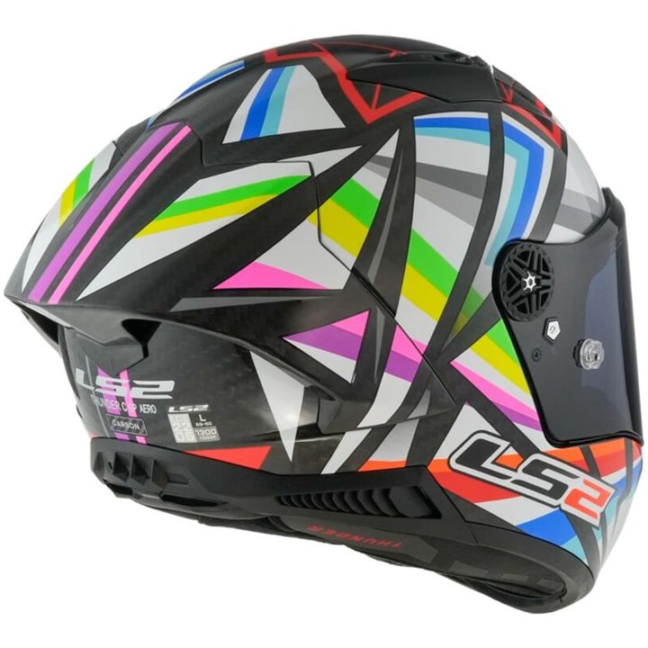 Integralhjälm Ff805 Thunder Carbon Gp Aero Flash Svart LS2 Large – bild 3