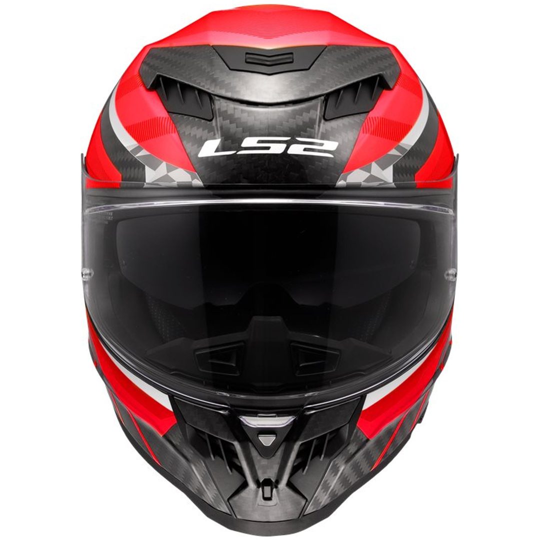 Integralhjälm FF807 DRAGON Trax Kolfiber Röd/Vit LS2 s – bild 5