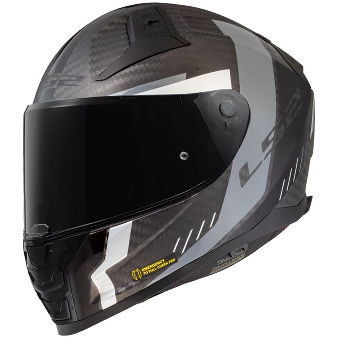 Integralhjälm Ff811 Vector Ii Carbon Grid Matt Svart/grå LS2 3XL