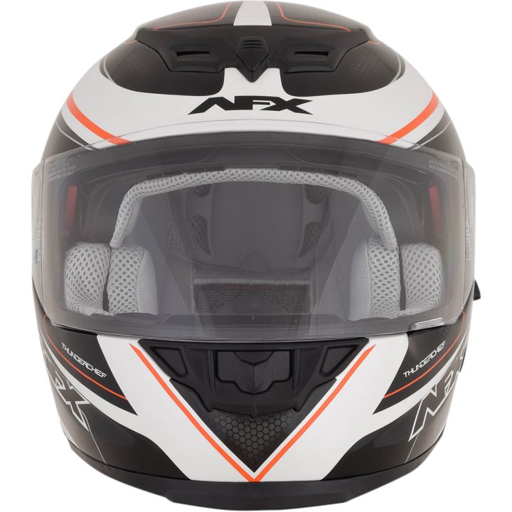 Integralhjälm FX-105 Thunder Chief Glansig 2017 Svart/Vit/Orange AFX Medium – bild 5