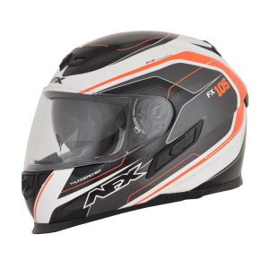 Integralhjälm FX-105 Thunder Chief Glansig 2017 Svart/Vit/Orange AFX