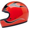 Integralhjälm Gringo Flames Svart Orange Vit BILTWELL – miniatyr 4