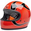 Integralhjälm Gringo Flames Svart Orange Vit BILTWELL – miniatyr 1