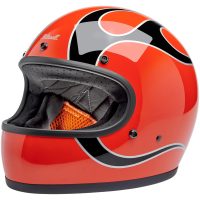 Integralhjälm Gringo Flames Svart Orange Vit BILTWELL