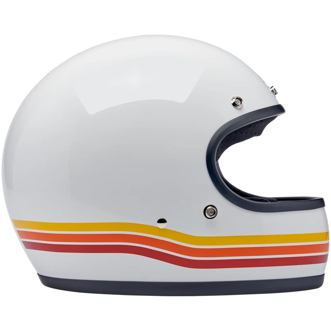 Integralhjälm Gringo Sunset Spectrum Orange Vit BILTWELL – bild 4
