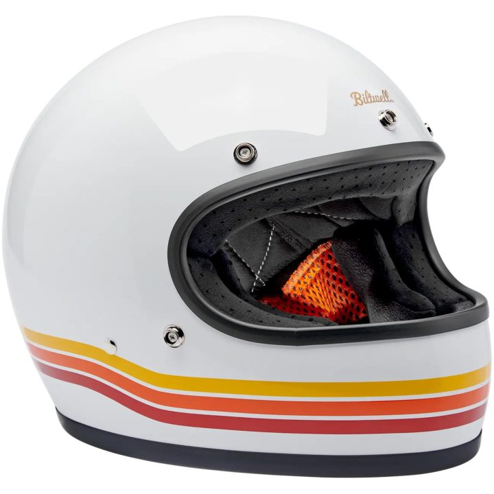 Integralhjälm Gringo Sunset Spectrum Orange Vit BILTWELL – bild 5