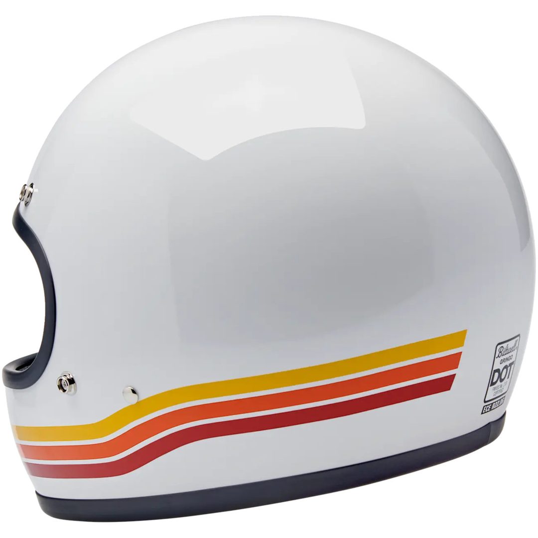 Integralhjälm Gringo Sunset Spectrum Orange Vit BILTWELL – bild 7