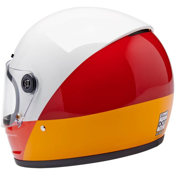 Integralhjälm Gringo SV Gloss Orange Röd Vit BILTWELL – bild 12