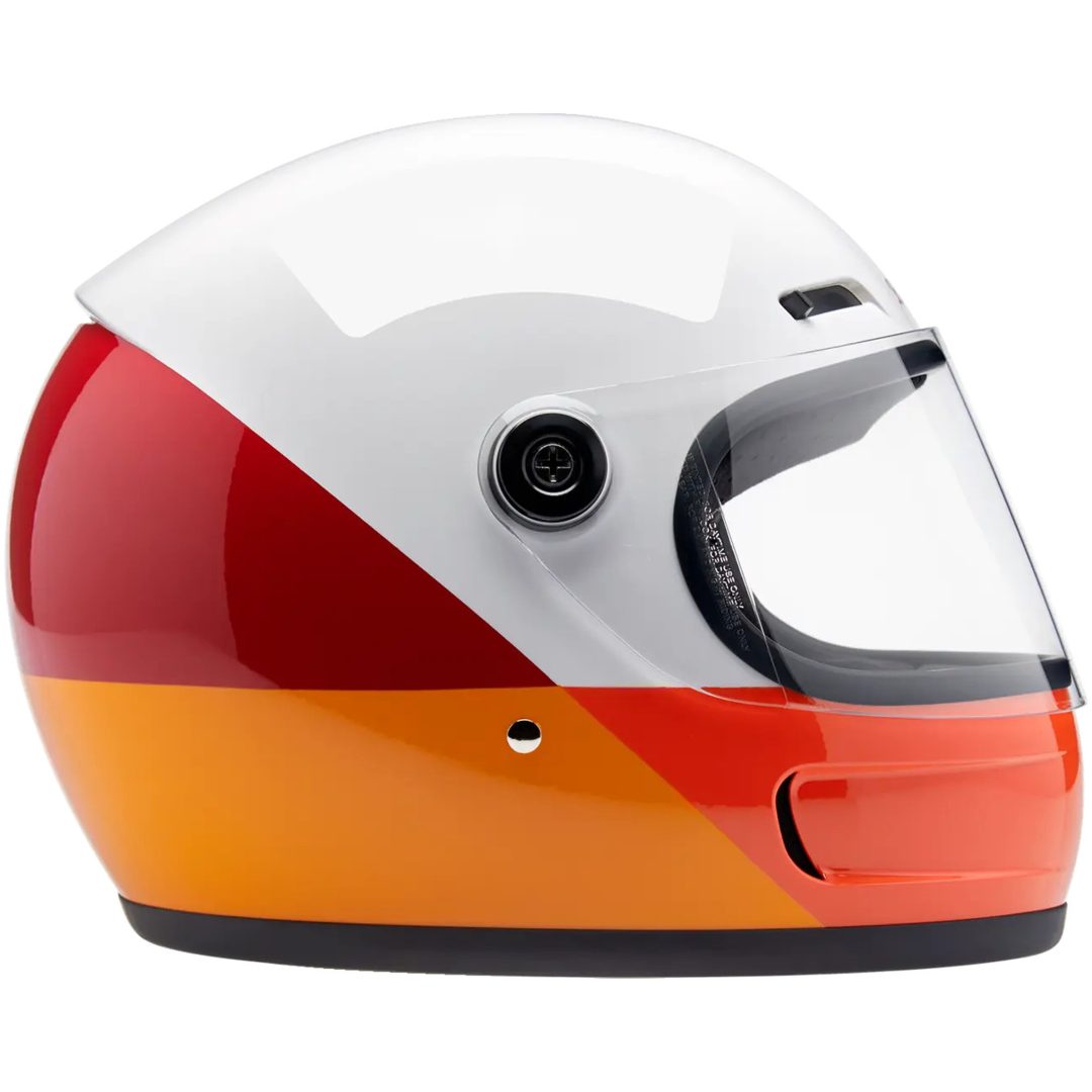 Integralhjälm Gringo SV Gloss Orange Röd Vit BILTWELL – bild 5