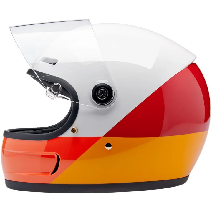 Integralhjälm Gringo SV Gloss Orange Röd Vit BILTWELL – bild 6