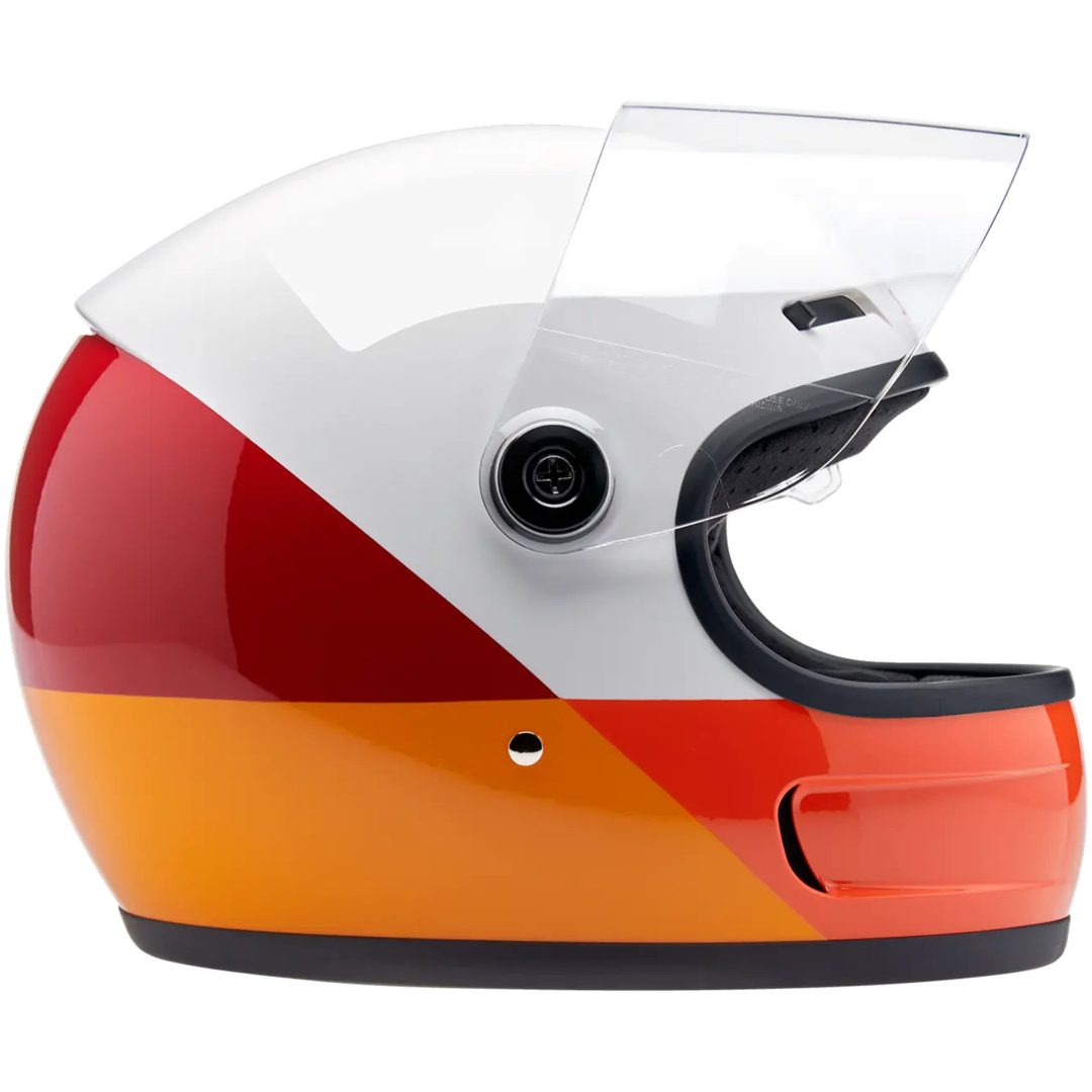 Integralhjälm Gringo SV Gloss Orange Röd Vit BILTWELL – bild 7
