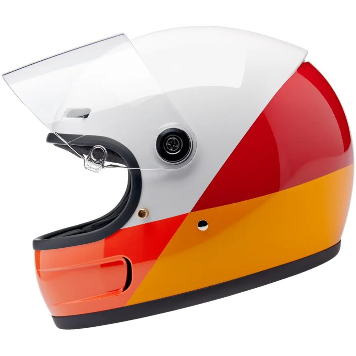 Integralhjälm Gringo SV Gloss Orange Röd Vit BILTWELL – bild 10