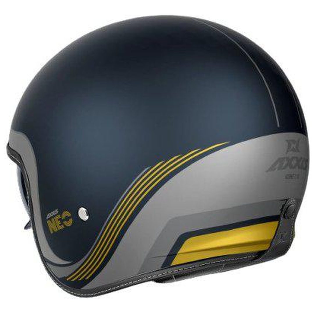 Integralhjälm Hornet Mattblå Guld AXXIS XS – bild 2