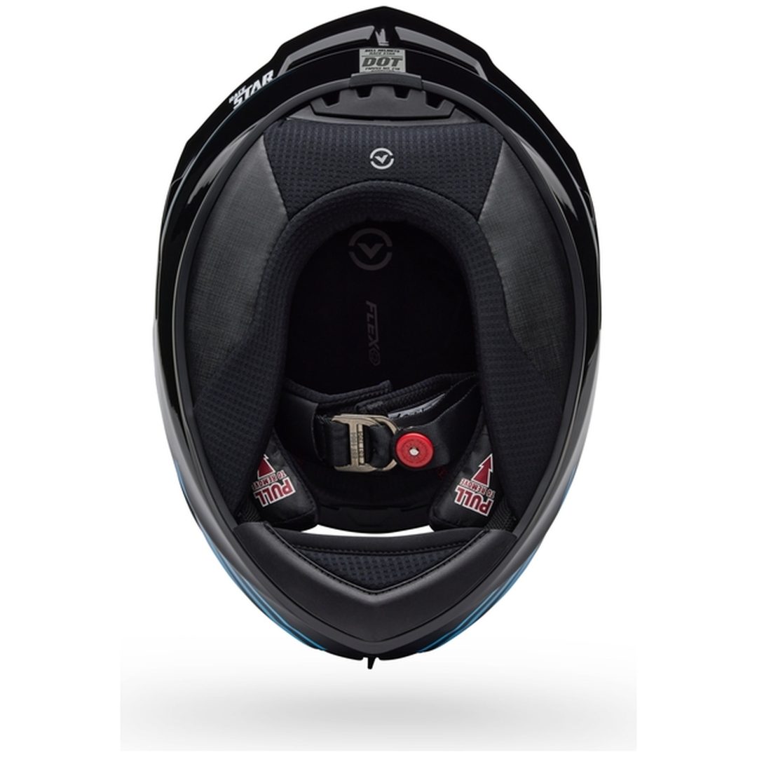 Integralhjälm Race Star Dlx Flex Dash Glans Blå/svart BELL L – bild 5