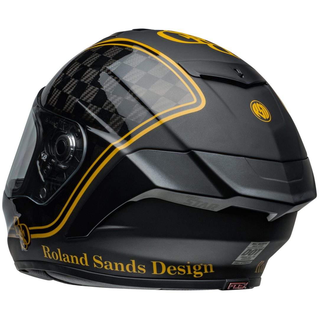 Integralhjälm Race Star Dlx Flex Rsd Player Matt Glans Svart/guld BELL s – bild 5