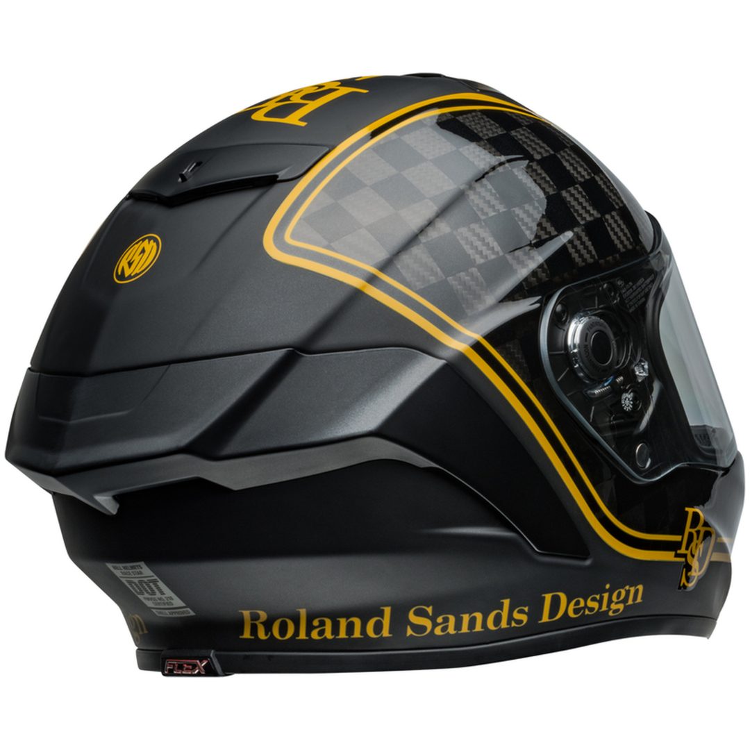 Integralhjälm Race Star Dlx Flex Rsd Player Matt Glans Svart/guld BELL s – bild 4