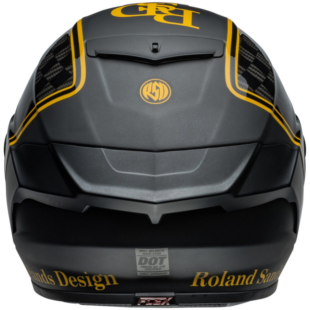 Integralhjälm Race Star Dlx Flex Rsd Player Matt Glans Svart/guld BELL s – bild 3