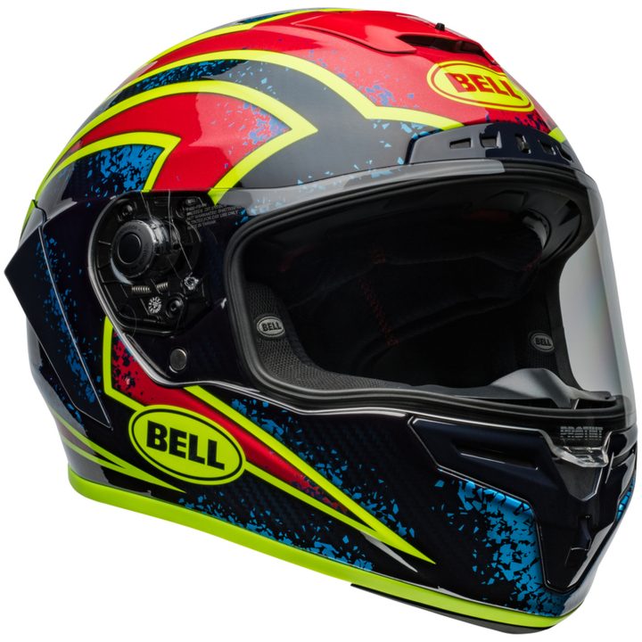 Integralhjälm Race Star Dlx Flex Xenon Glans Blå/röd/silver BELL s – bild 2