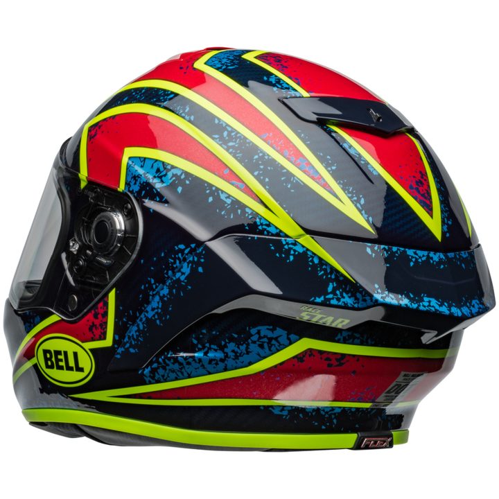 Integralhjälm Race Star Dlx Flex Xenon Glans Blå/röd/silver BELL s – bild 4