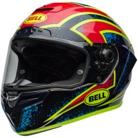 Integralhjälm Race Star Dlx Flex Xenon Glans Blå/röd/silver BELL