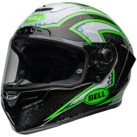 Integralhjälm Race Star Dlx Flex Xenon Glans Svart/kryptonite Grön BELL